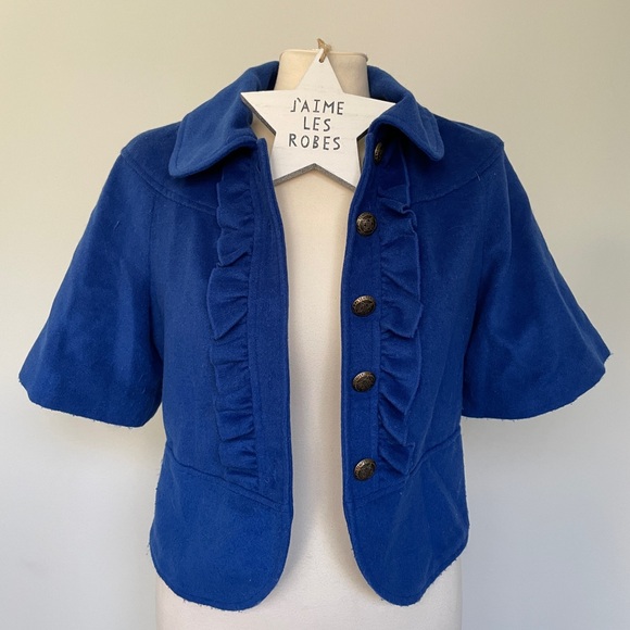 ALICE TEMPERLEY for Target - Royal blue velvet cropped jacket - Picture 1 of 8